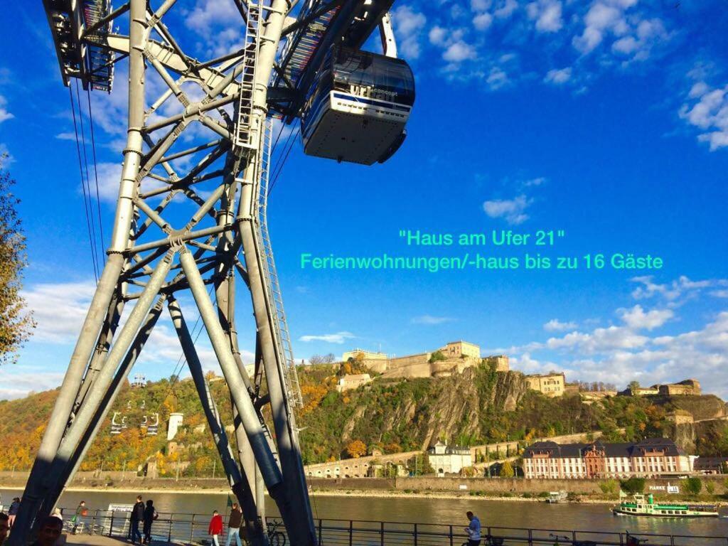 코블렌츠 Haus Am Ufer Mit Rheinpanoramablick 아파트 외부 사진