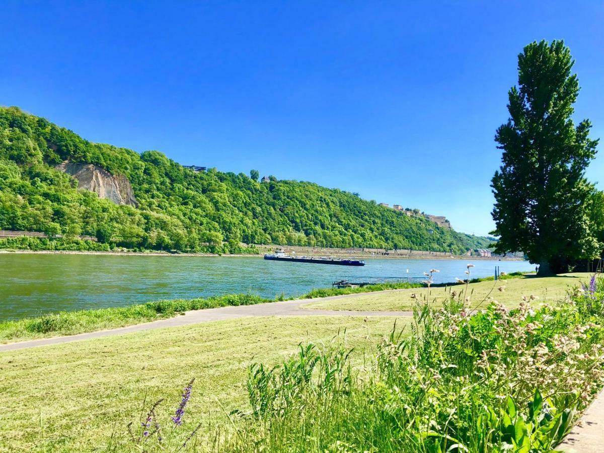 코블렌츠 Haus Am Ufer Mit Rheinpanoramablick 아파트 외부 사진